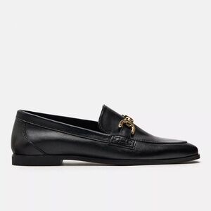 NWT Zara Buckled Soft Leather Loafers